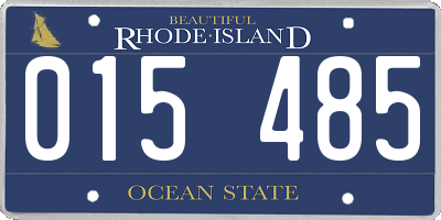 RI license plate 015485