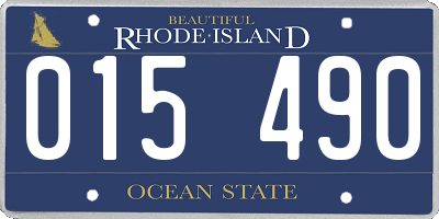 RI license plate 015490