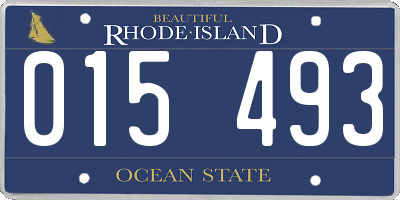 RI license plate 015493