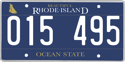 RI license plate 015495
