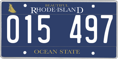 RI license plate 015497