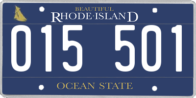 RI license plate 015501