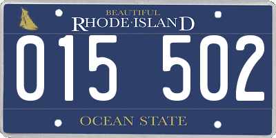 RI license plate 015502