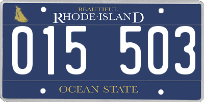 RI license plate 015503