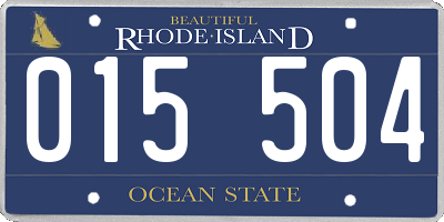 RI license plate 015504