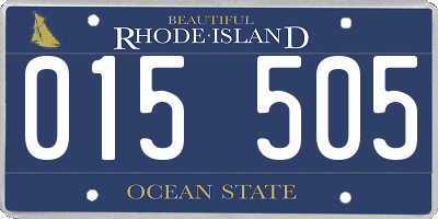 RI license plate 015505