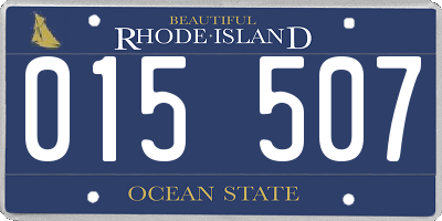 RI license plate 015507