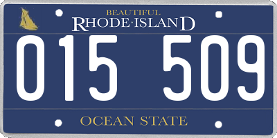 RI license plate 015509