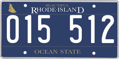 RI license plate 015512