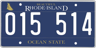 RI license plate 015514