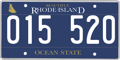 RI license plate 015520