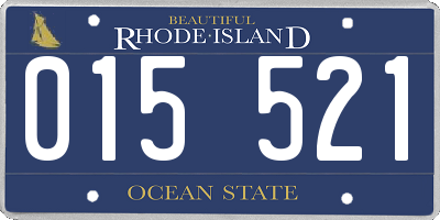 RI license plate 015521