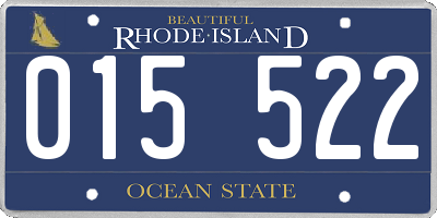 RI license plate 015522