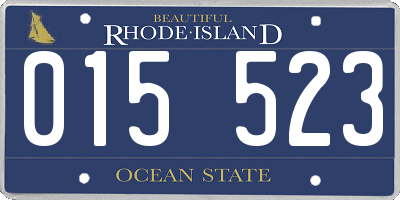 RI license plate 015523