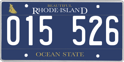 RI license plate 015526