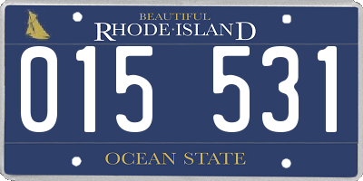 RI license plate 015531