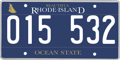 RI license plate 015532