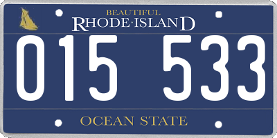 RI license plate 015533