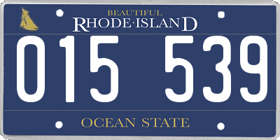 RI license plate 015539