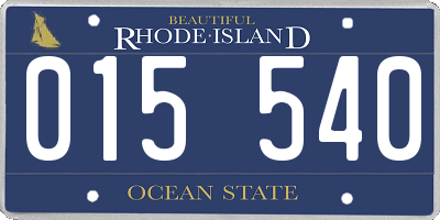 RI license plate 015540