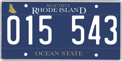 RI license plate 015543