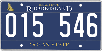 RI license plate 015546