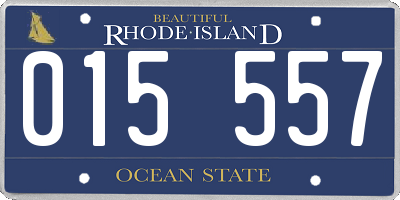 RI license plate 015557