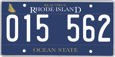 RI license plate 015562