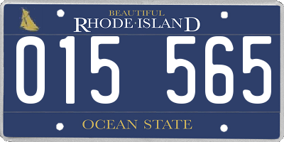 RI license plate 015565