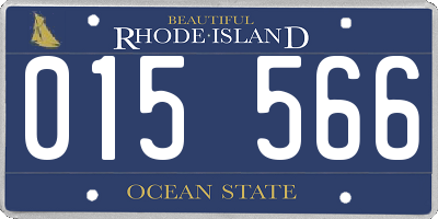 RI license plate 015566