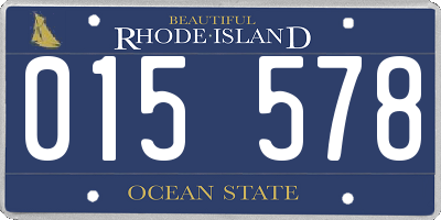 RI license plate 015578