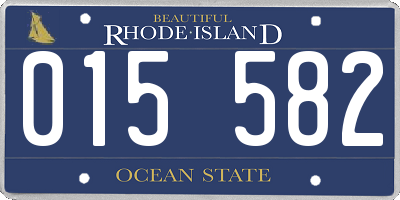 RI license plate 015582