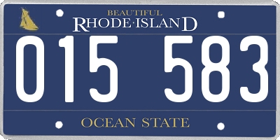 RI license plate 015583