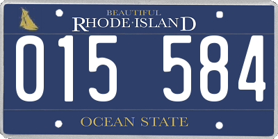 RI license plate 015584