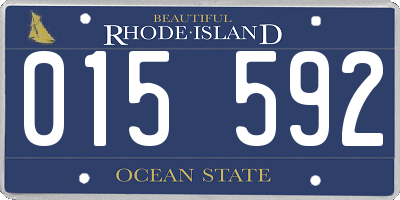 RI license plate 015592