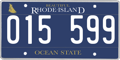 RI license plate 015599