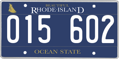 RI license plate 015602