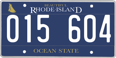 RI license plate 015604