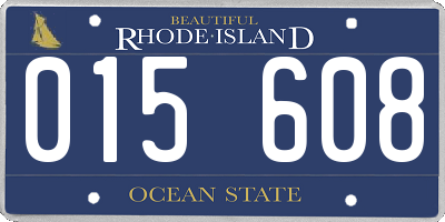 RI license plate 015608