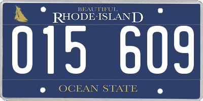 RI license plate 015609