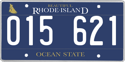 RI license plate 015621