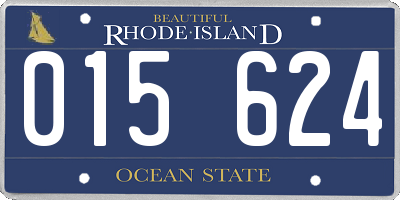 RI license plate 015624