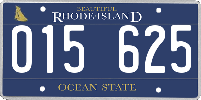 RI license plate 015625