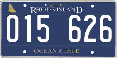 RI license plate 015626