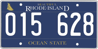 RI license plate 015628