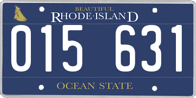 RI license plate 015631