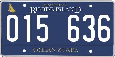 RI license plate 015636