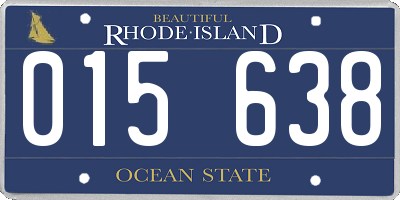 RI license plate 015638