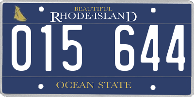 RI license plate 015644