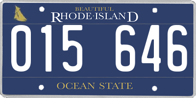 RI license plate 015646